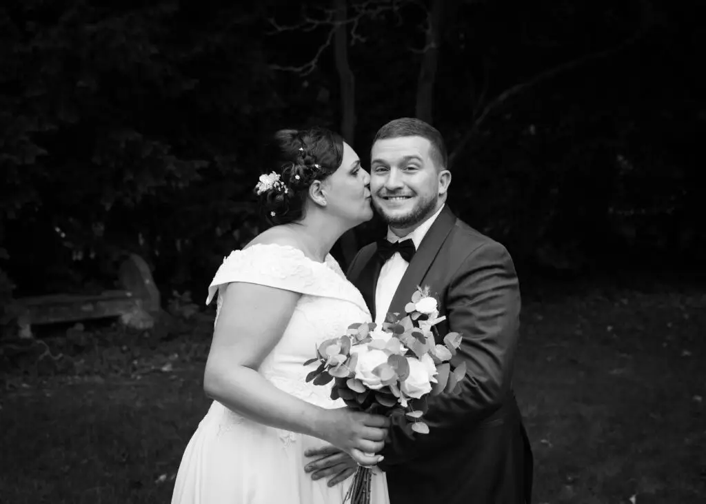 Photo mariage noir et blanc